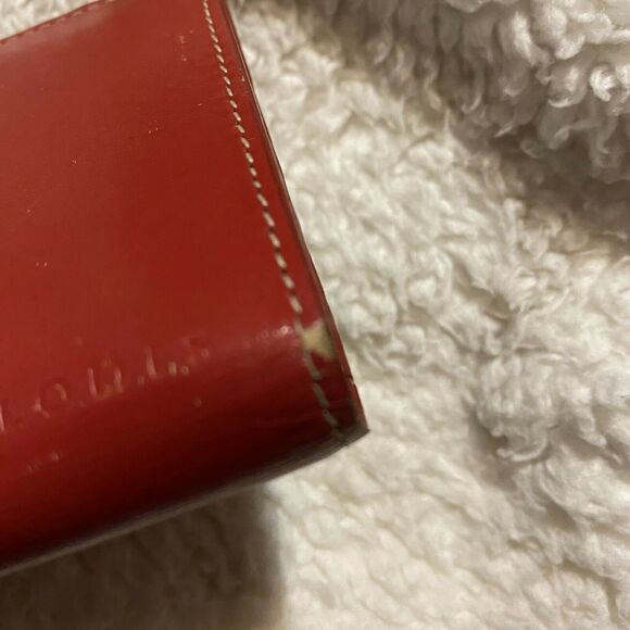 Lodis Los Angeles Red Leather Bi-Fold Wallet with Zipper Coin pocket 7" x 3" - Picture 10 of 11